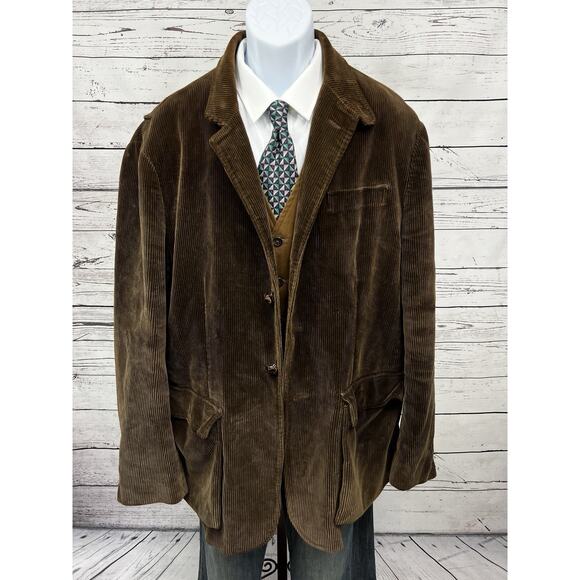 Polo Ralph Lauren Other - Polo Ralph Lauren Sport Coat Blazer Mens XL Corduroy Brown Jacket Chore Vintage
